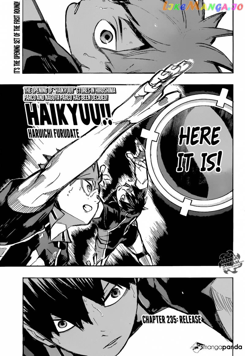 Haikyuu!!, Chapter 235 image 01